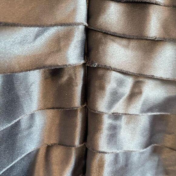 BCBGMaxAzria Blue Grey Woven Embellished Halter Dress | SZ 4 - Picture 15 of 16